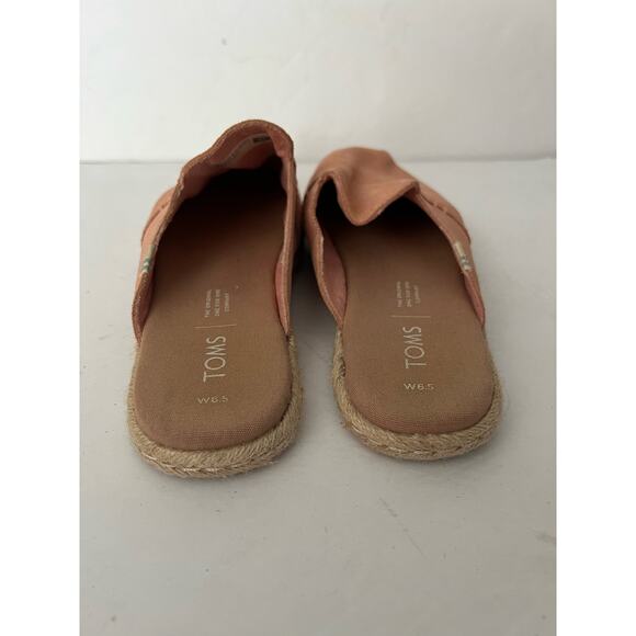 Toms Women's Espadrilles Textile Nova Slipper Mule Slip-On Coral Pink Size 6.5 - Picture 7 of 10